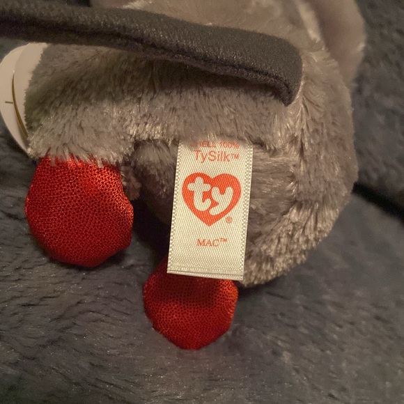 RETIRED 2016 TY BEANIE BOOS CHRISTMAS MAC THE MOUSE GINGERBREAD 6" PLUSH NWT - Picture 4 of 8